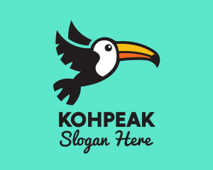 Flying Tropical Toucan logo design