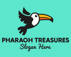 Flying Tropical Toucan logo design