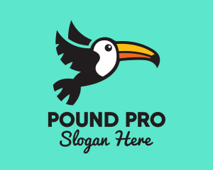 Flying Tropical Toucan logo design