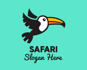 Flying Tropical Toucan logo design