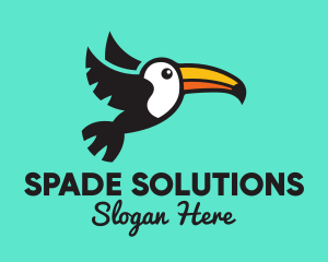 Flying Tropical Toucan logo design