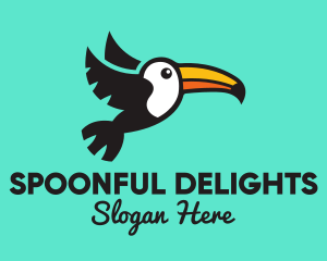 Flying Tropical Toucan logo design