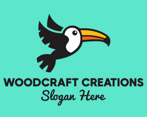 Flying Tropical Toucan logo design