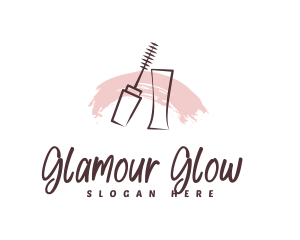 Glamour - Pastel Mascara Makeup logo design