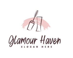 Pastel Mascara Makeup logo design