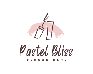 Pastel Mascara Makeup logo design