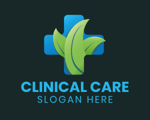 Organic Healthcare Cross logo design