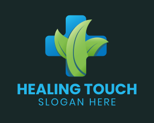 Organic Healthcare Cross logo design