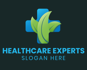 Organic Healthcare Cross logo design