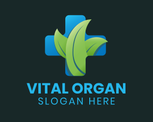 Organic Healthcare Cross logo design