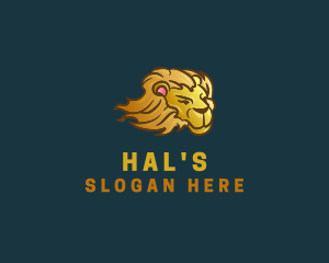 Wild Lion Cartoon Logo