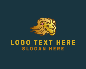 Wild Lion Cartoon Logo