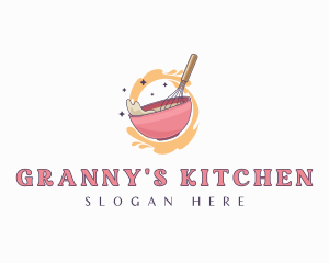 Baking Bowl Whisk logo design