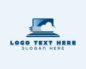 Troubleshoot - Cyber Cloud Laptop logo design