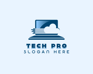 Pc - Cyber Cloud Laptop logo design