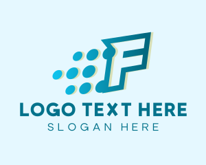 Static Motion - Modern Tech Letter F logo design
