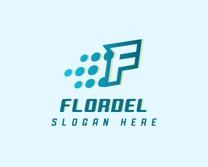 Modern Tech Letter F logo design