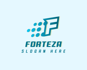 Modern Tech Letter F logo design