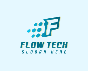 Modern Tech Letter F logo design