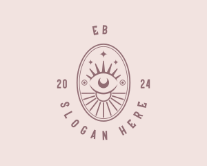 Fortune Telling - Mystical Bohemian Eye logo design