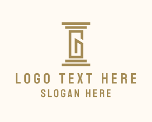 Concrete - Professional Concrete Pillar Letter G logo design