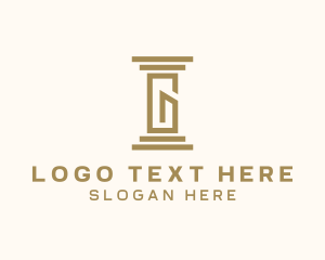 Lawyer - Professional Concrete Pillar Letter G logo design