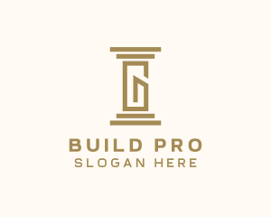 Professional Concrete Pillar Letter G Logo