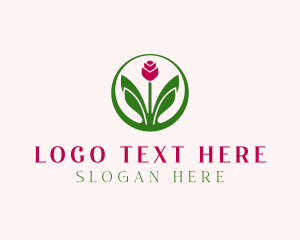 Rose - Tiny Flower Bloom logo design