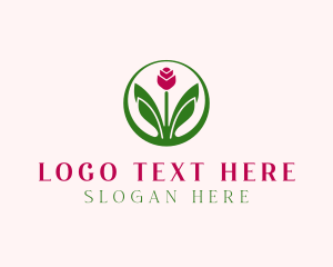 Rose Candle - Tiny Flower Bloom logo design