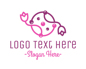 Full-bloom - Beauty Flower Vine logo design