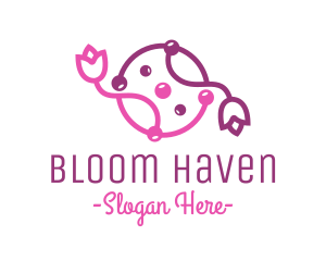 Beauty Flower Vine logo design