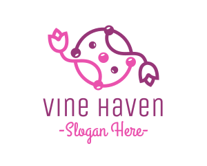 Beauty Flower Vine logo design