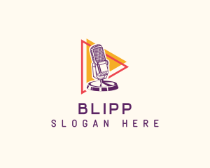 Streamer - Podcast Microphone Studio logo design