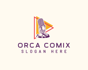Singer - Podcast Microphone Studio logo design