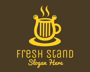 Stand - Harp Coffee Cup logo design