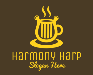 Harp - Harp Coffee Cup logo design