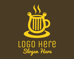Musical Instrument - Harp Coffee Cup logo design