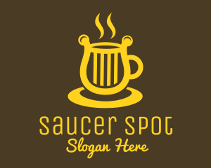 Saucer - Harp Coffee Cup logo design