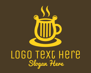 Saucer - Harp Coffee Cup logo design
