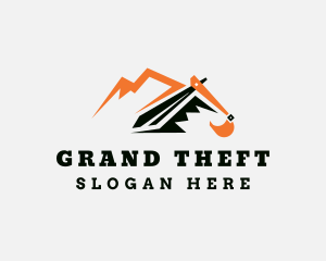 Worker - Industrial Mountain Digger logo design