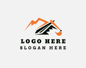 Heavy Equipment - Industrial Mountain Digger logo design