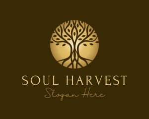 Golden Tree Wellness logo design