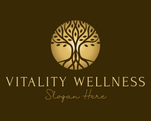 Golden Tree Wellness logo design