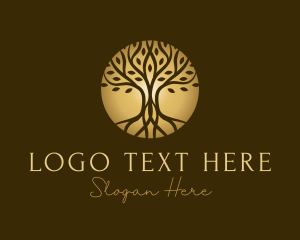 Luxury - Golden Tree Wellness logo design