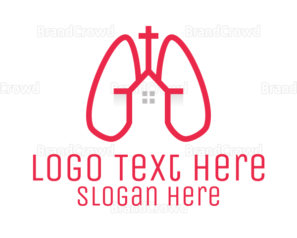 Pink Religious Chapel Lungs Logo