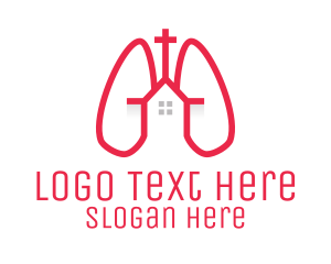 Pulmonologist - Pink Religious Chapel Lungs logo design