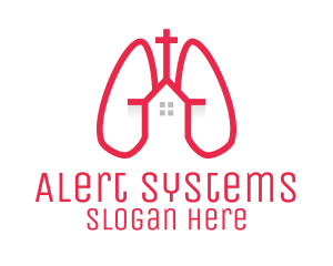 Pink Religious Chapel Lungs logo design