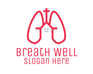 Pulmonology - Pink Religious Chapel Lungs logo design
