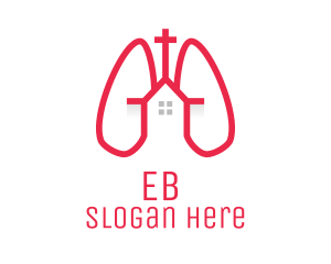 Pink Religious Chapel Lungs logo design