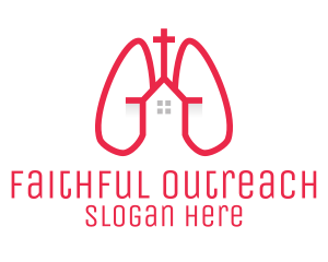 Evangelization - Pink Religious Chapel Lungs logo design